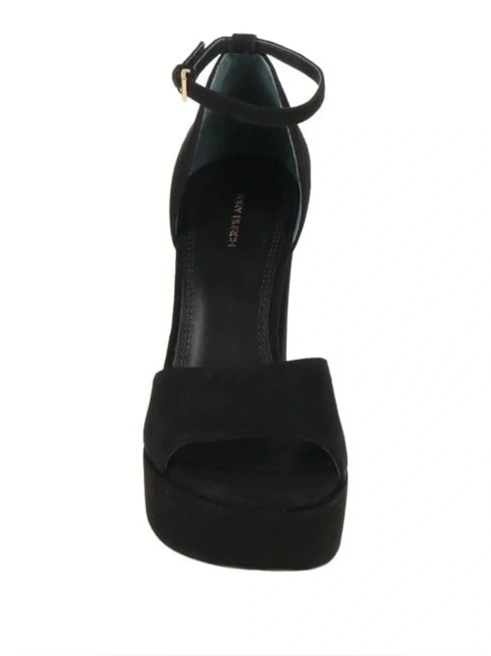Tory Burch Black Suede Platform Block Heel Sandals, Size 11 - Picture 7 of 11